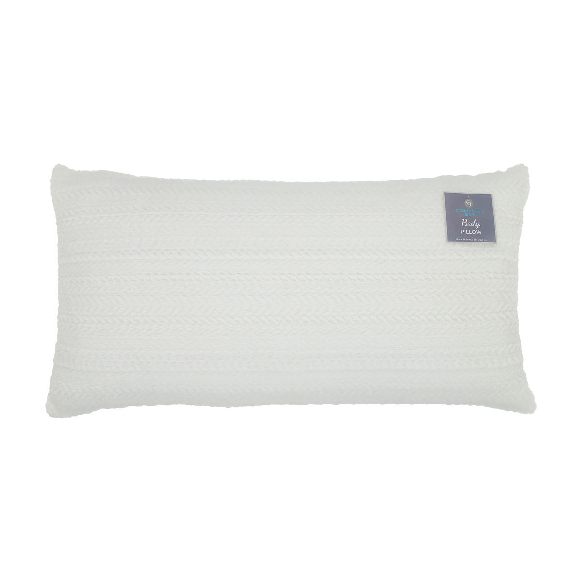 Comfort Bay Faux Fur Ivory Body Pillow, 18x36 in