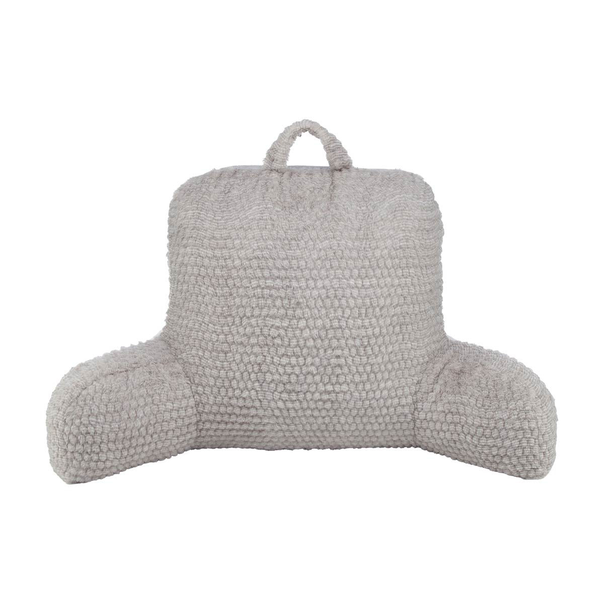 Comfort Bay Faux Fur Bed Gray Backrest Pillow