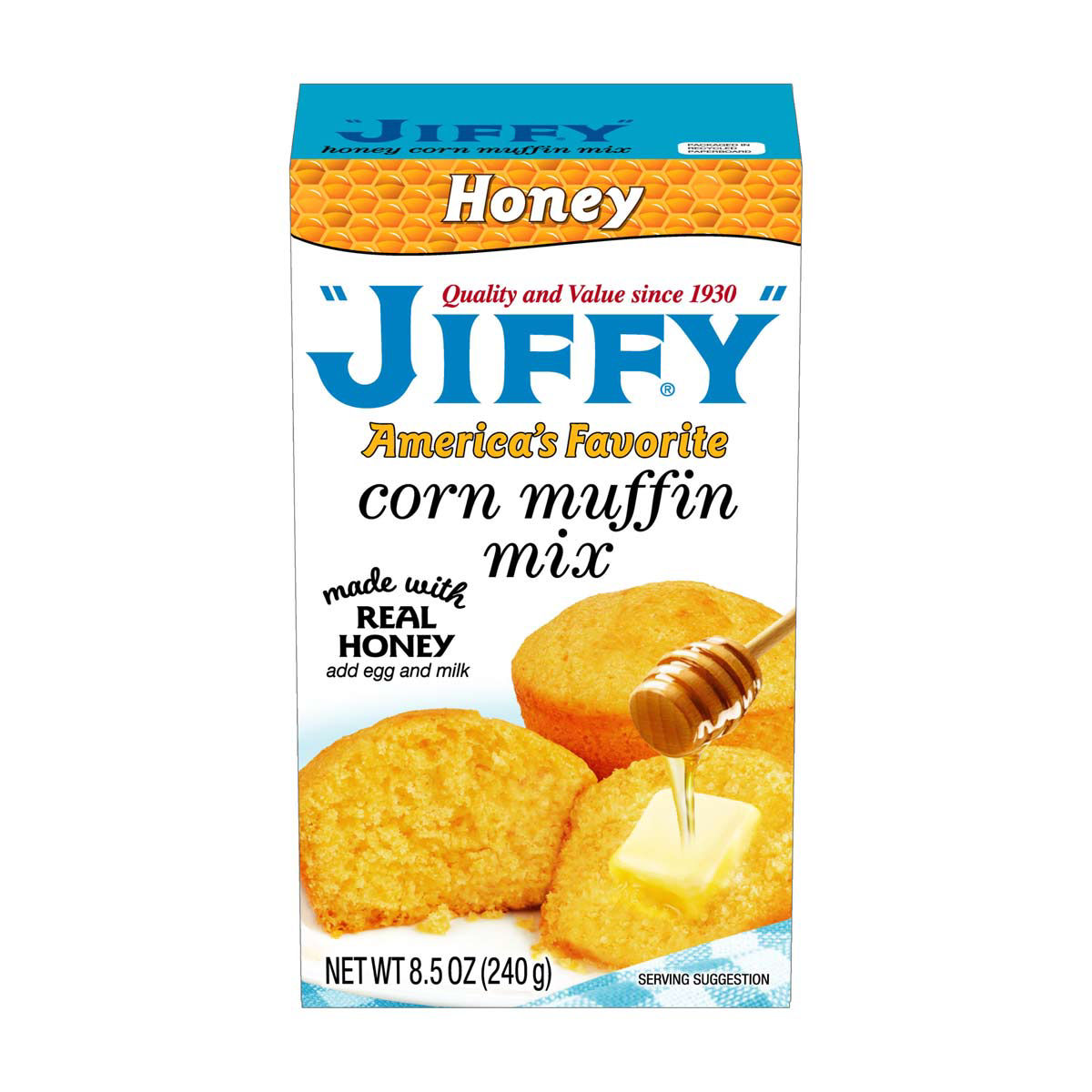 JIFFY Honey Corn Muffin Mix, 8.5 oz