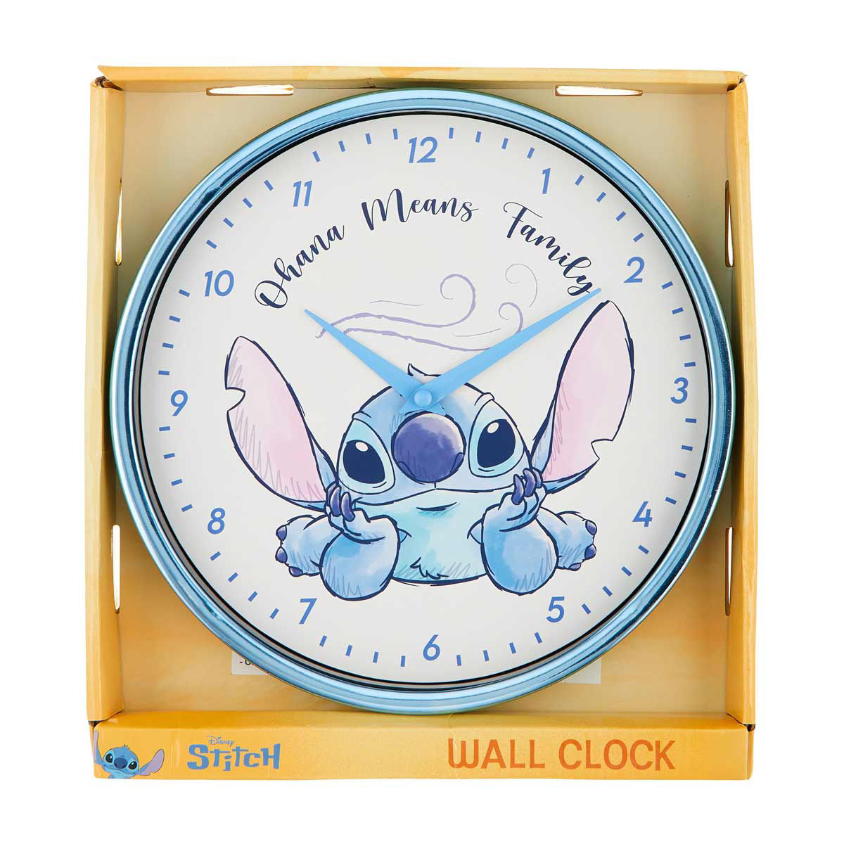 Fall Disney Stitch 'Ohana Means Family' Wall Clock, 10 in