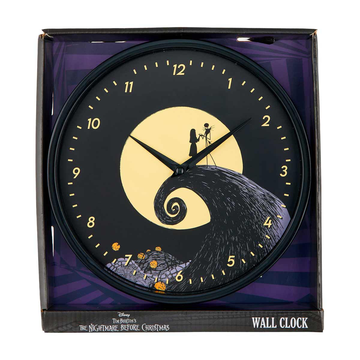 Fall Disney Nightmare Before Christmas Jack & Sally Wall Clock, 10 in