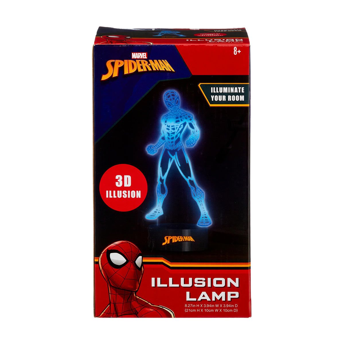 Fall Marvel Spider-Man Illusion Lamp, 8.27 in
