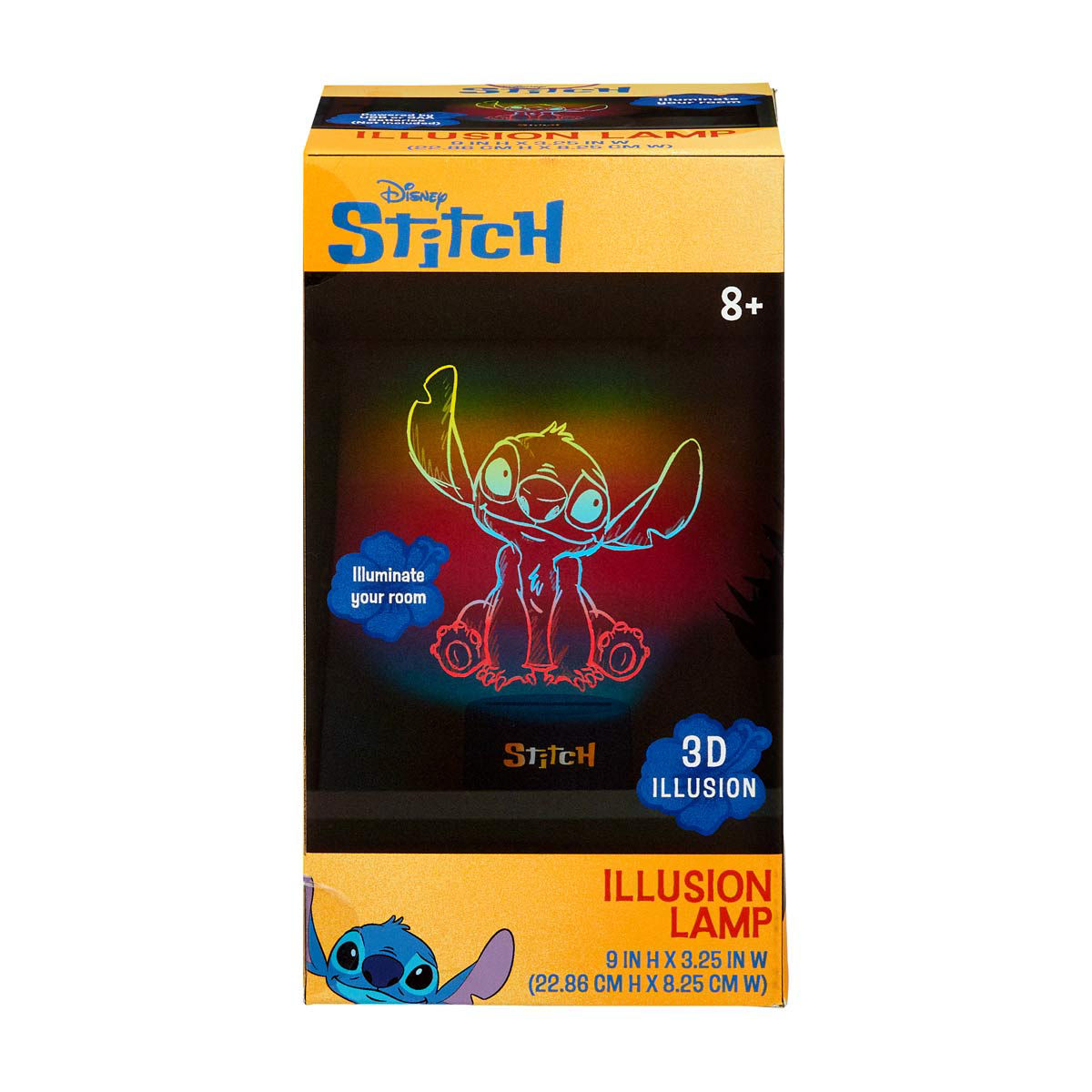 Fall Disney Stitch Illusion Lamp, 9 in