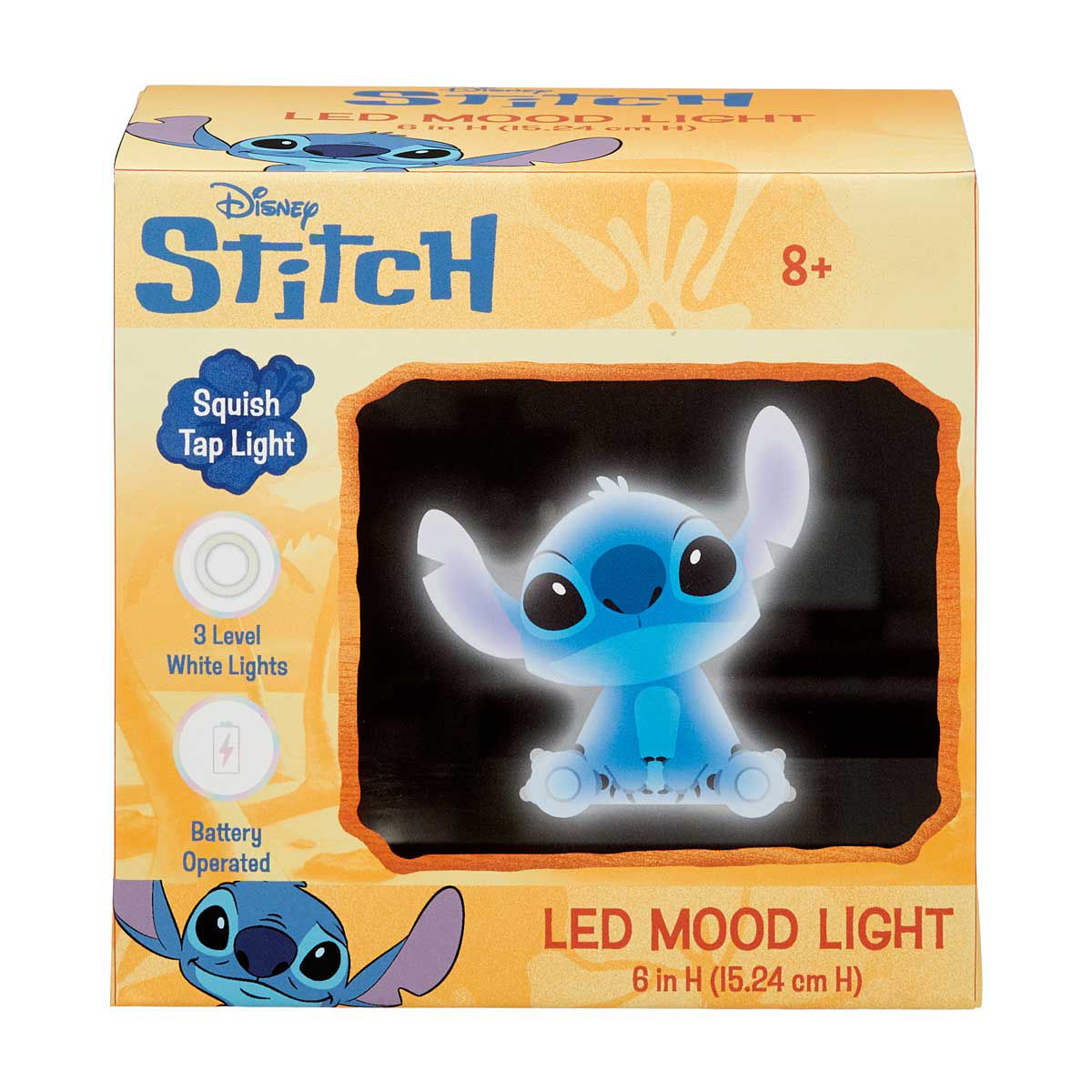 Fall Disney Stitch Squish Tap LED Mood Light, 6 in
