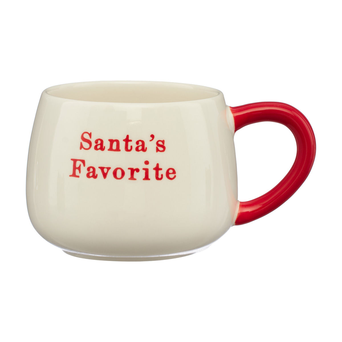 Christmas Cream & Red 'Santa's Favorite' Mug