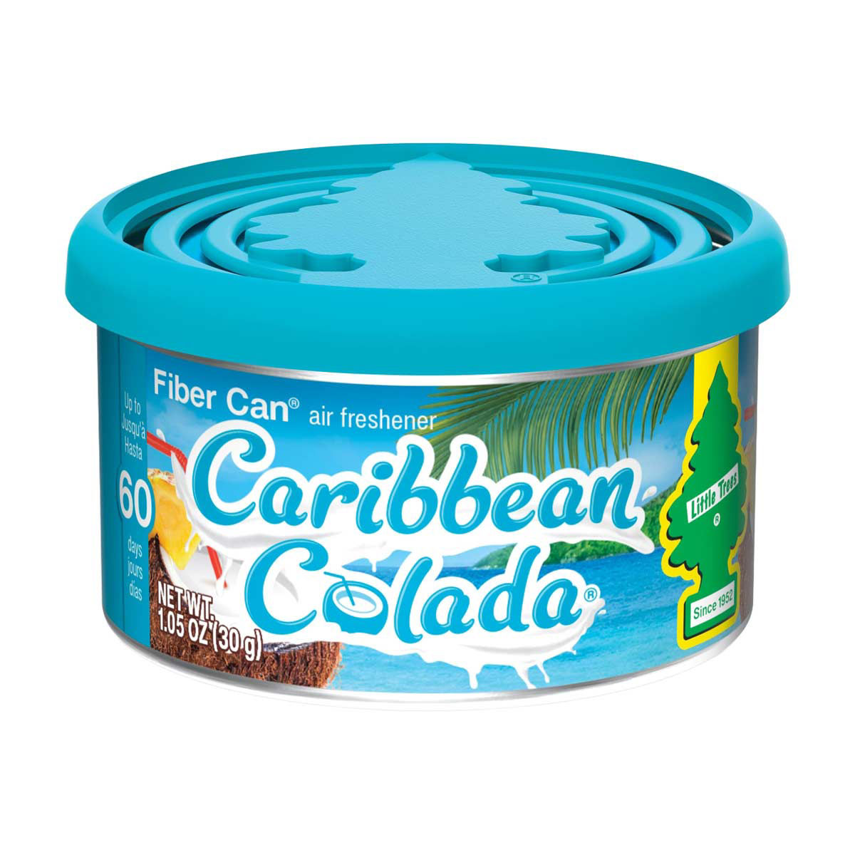 Little Trees Caribbean Colada Scented Fiber Can Air Freshener, 1.05 oz