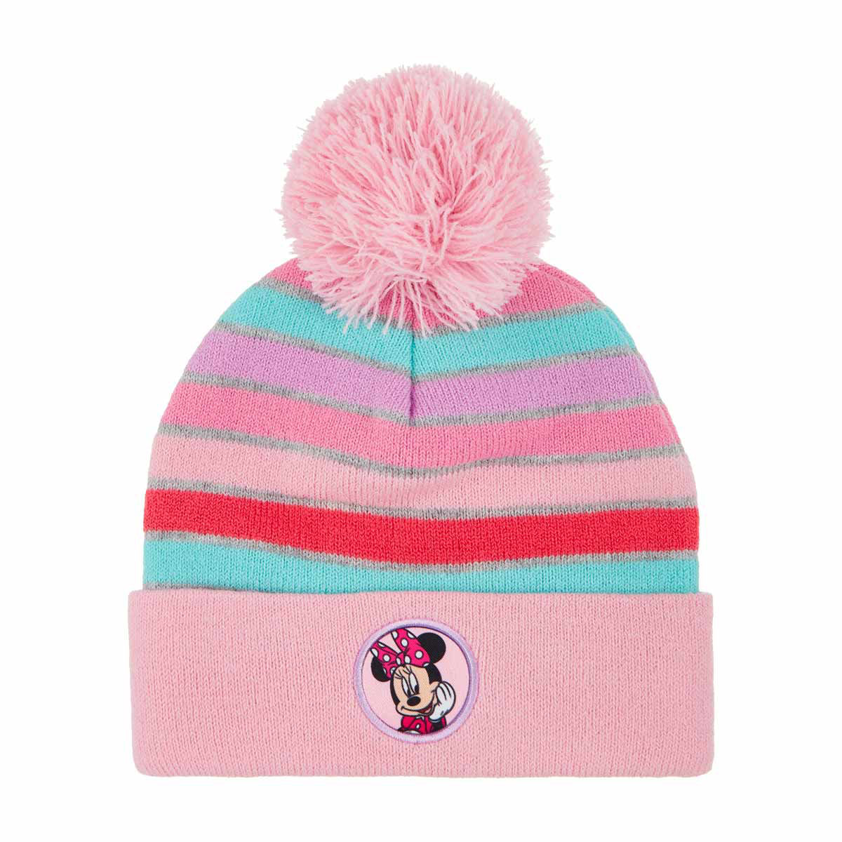 Disney Minnie Mouse Women's Multi-Color Pom Beanie