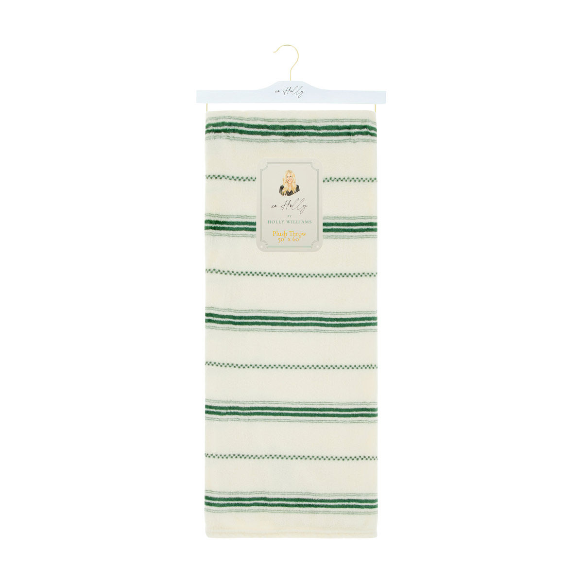 XO Holly by Holly Williams Fall Green Plush Throw, 50x60 in