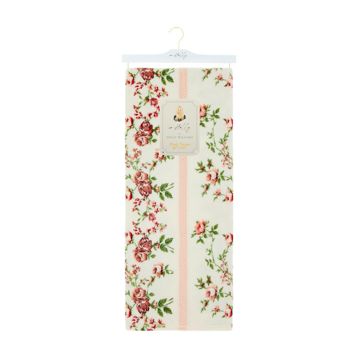XO Holly by Holly Williams Fall Floral Print Plush Throw, 50x60 in