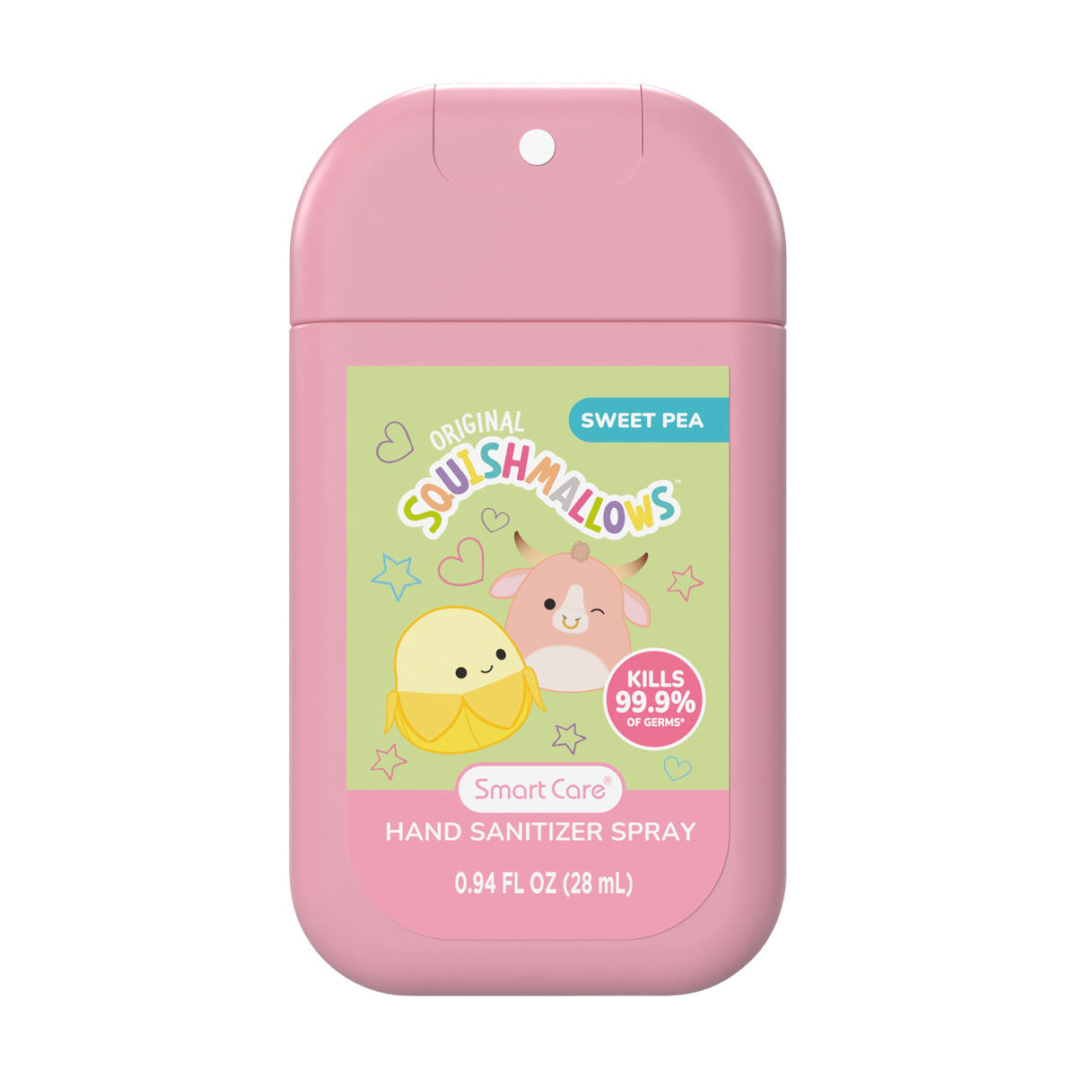 Smart-Care-Squishmallows-Pink-Sweet-Pea-Hand-Sanitizer-Spray,-0.94-fl-oz