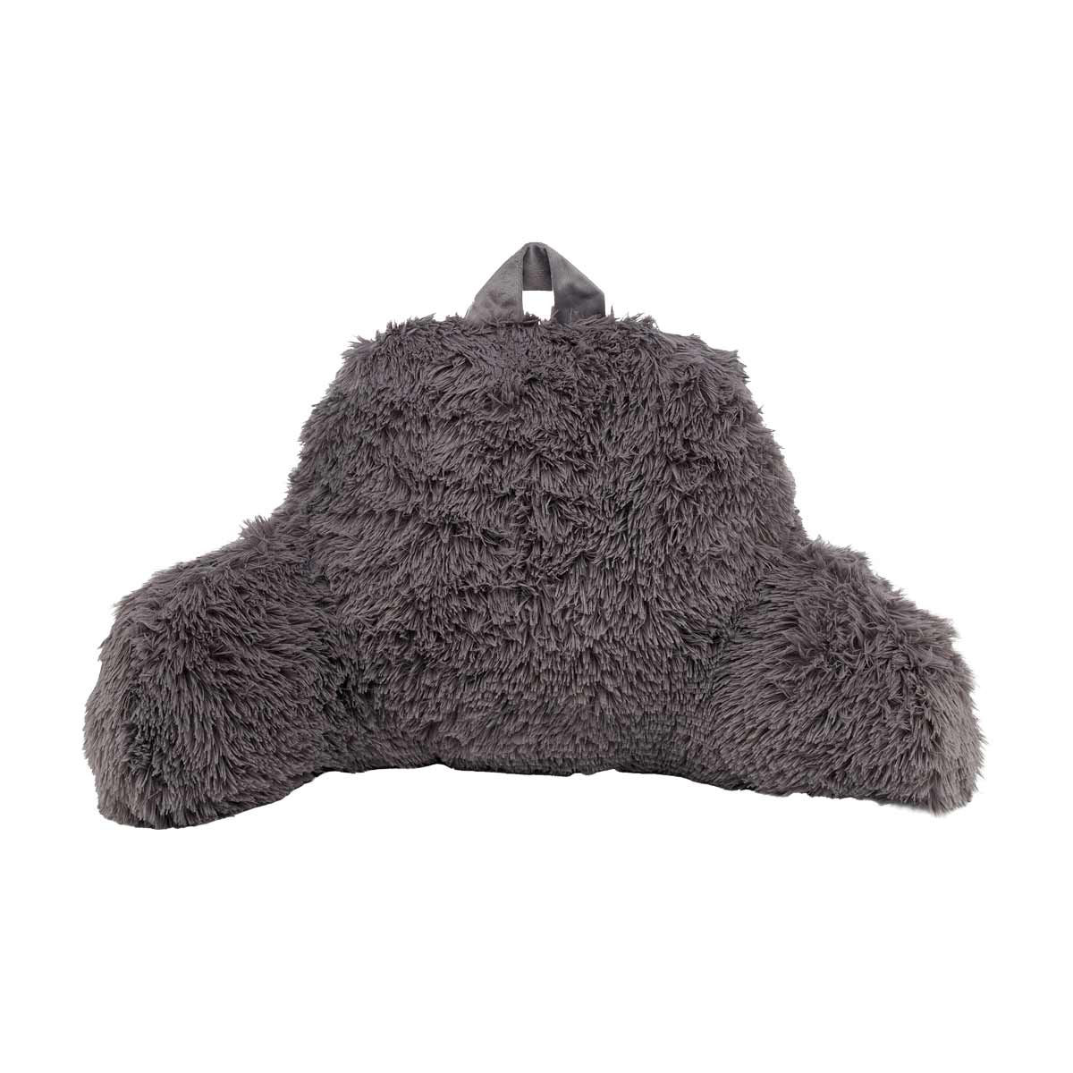 Fall Gray Faux Fur Bedrest Throw Blanket
