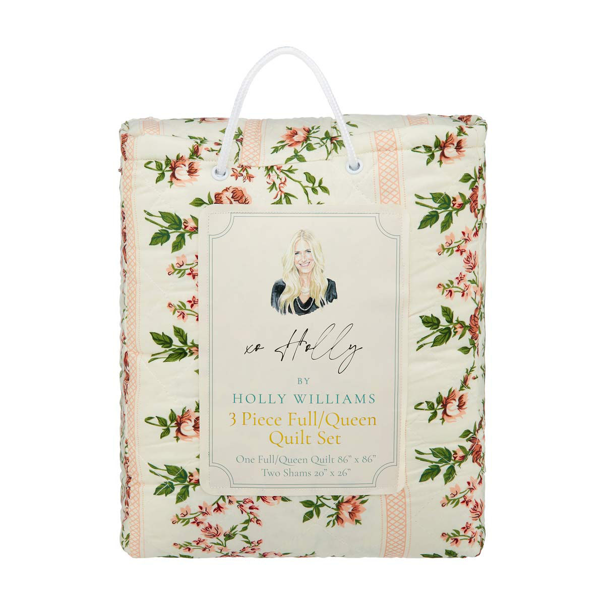 XO Holly by Holly Williams Fall 3 Piece Full/Queen Floral Print Quilt Set