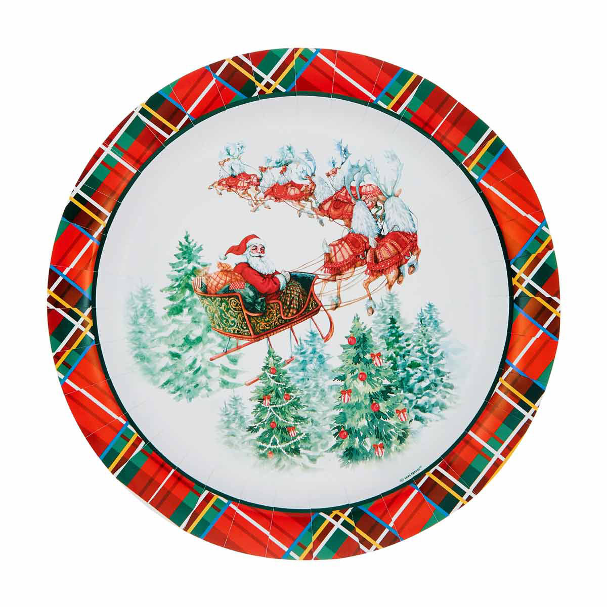 Traditional Santa 9" Plates 8ct