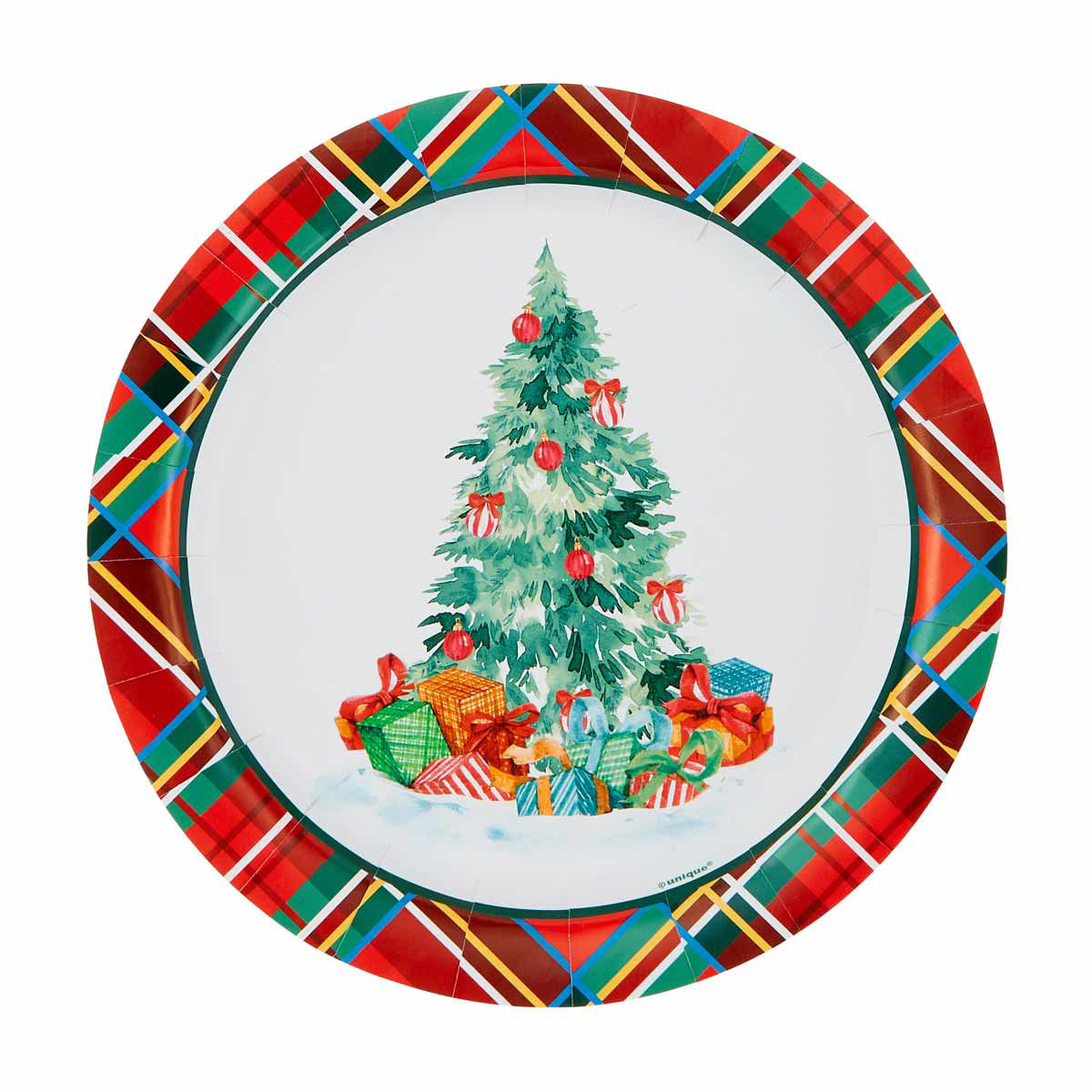 Traditional Christmas Tree 7" Plates 8ct