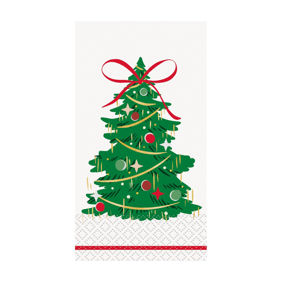 Christmas Tree Guest Napkins, 8x5 in, 16 ct