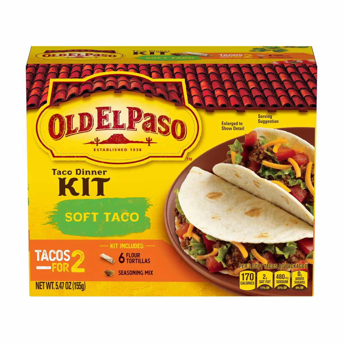 Old El Paso Soft Taco Dinner Kit, 5.47 oz