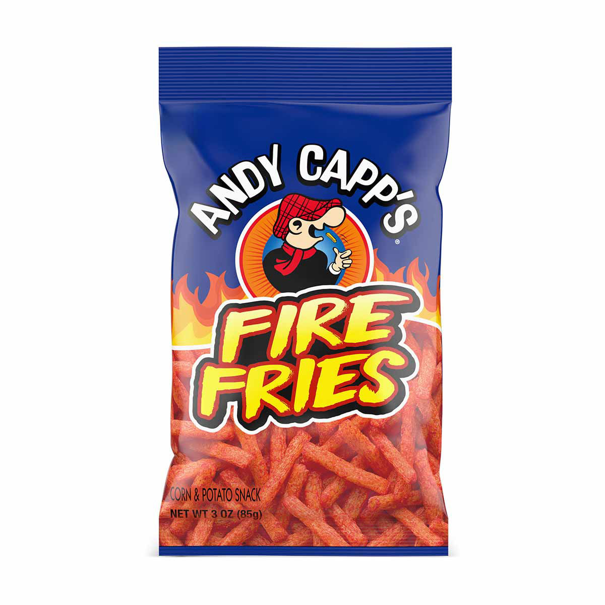 Andy Capp's Fire Fries, Corn & Potato Snacks, 3 oz.