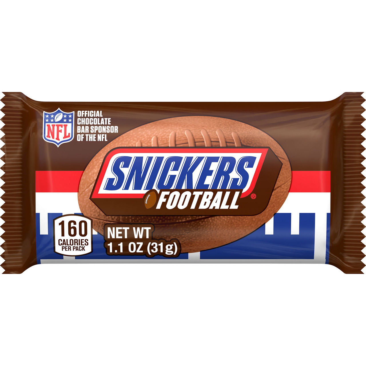 SNICKERS Football Milk Chocolate Bar, 1.1 Oz Pack
