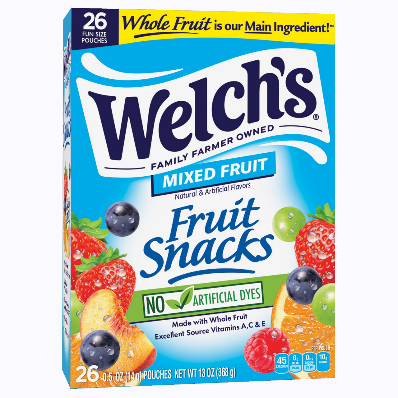 Welch's Fruit Snacks, Gluten Free Snacks, Mixed Fruit, 26 ct