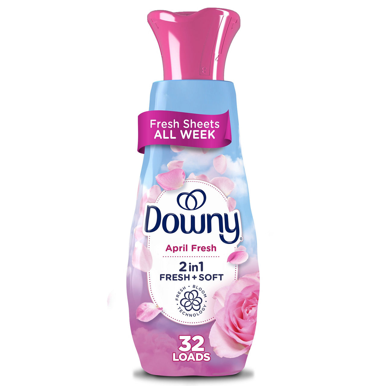 Downy Liquid Fabric Softener, April Fresh, 24 fl oz, 32 Loads, Liquid Laundry Softener, Fabric Conditioner & Fabric Enhancer