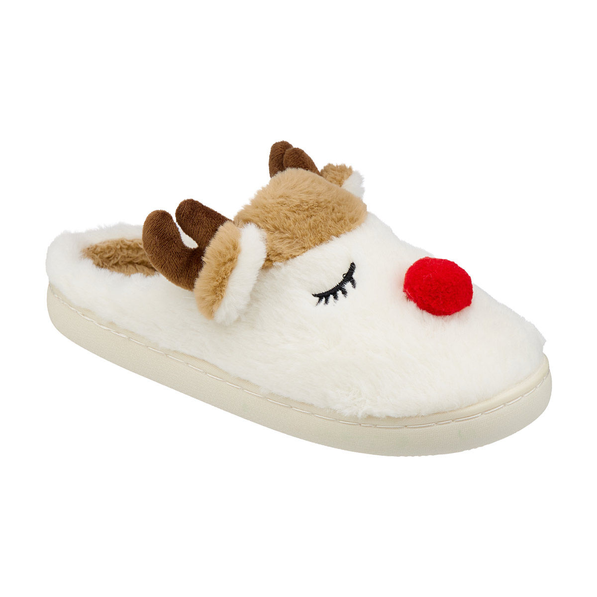Christmas Women's Reindeer Slipper, Large