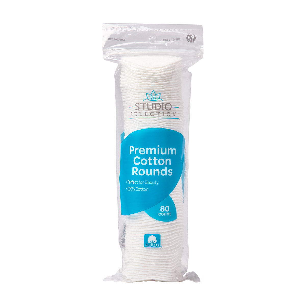 Studio Selection Premium Cotton Rounds, 80 ct