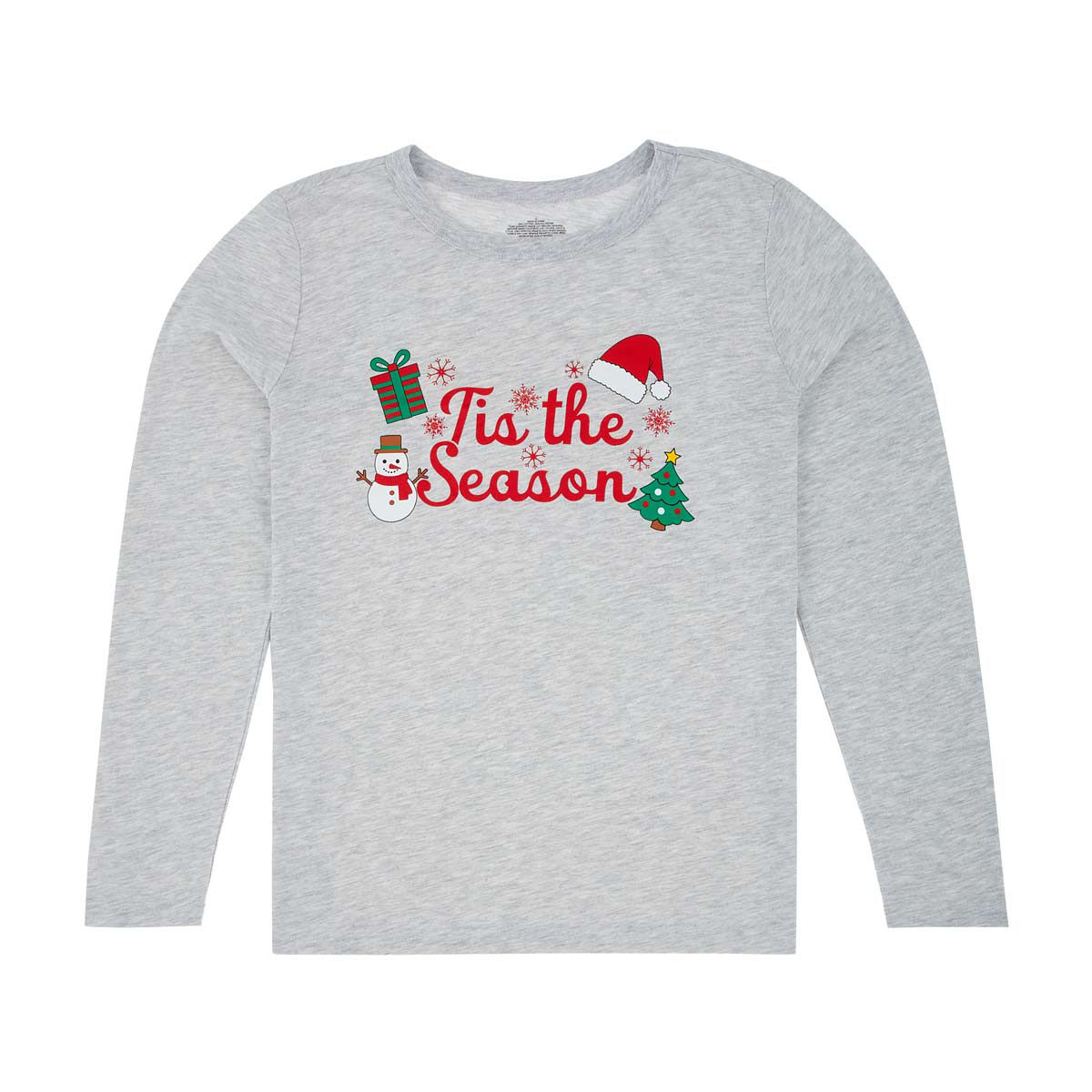 Christmas Men's 'Tis the Season' Print Long Sleeve Henley & Pants Pajama Set, Small