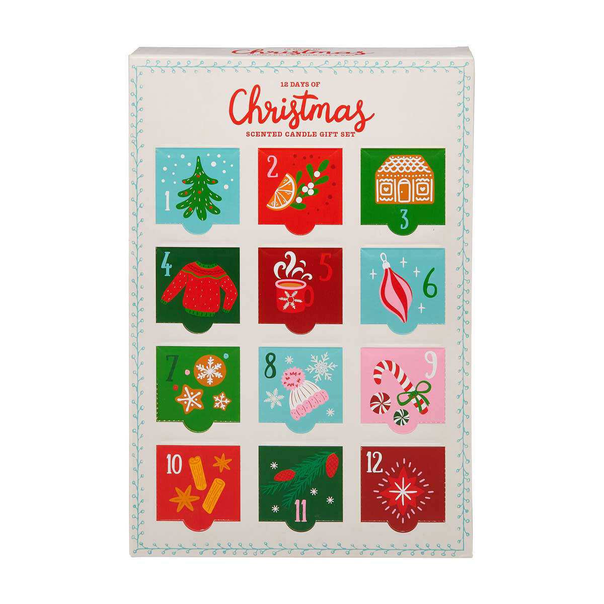 12 Days of Christmas Scented Candle Advent Calendar, 12 ct