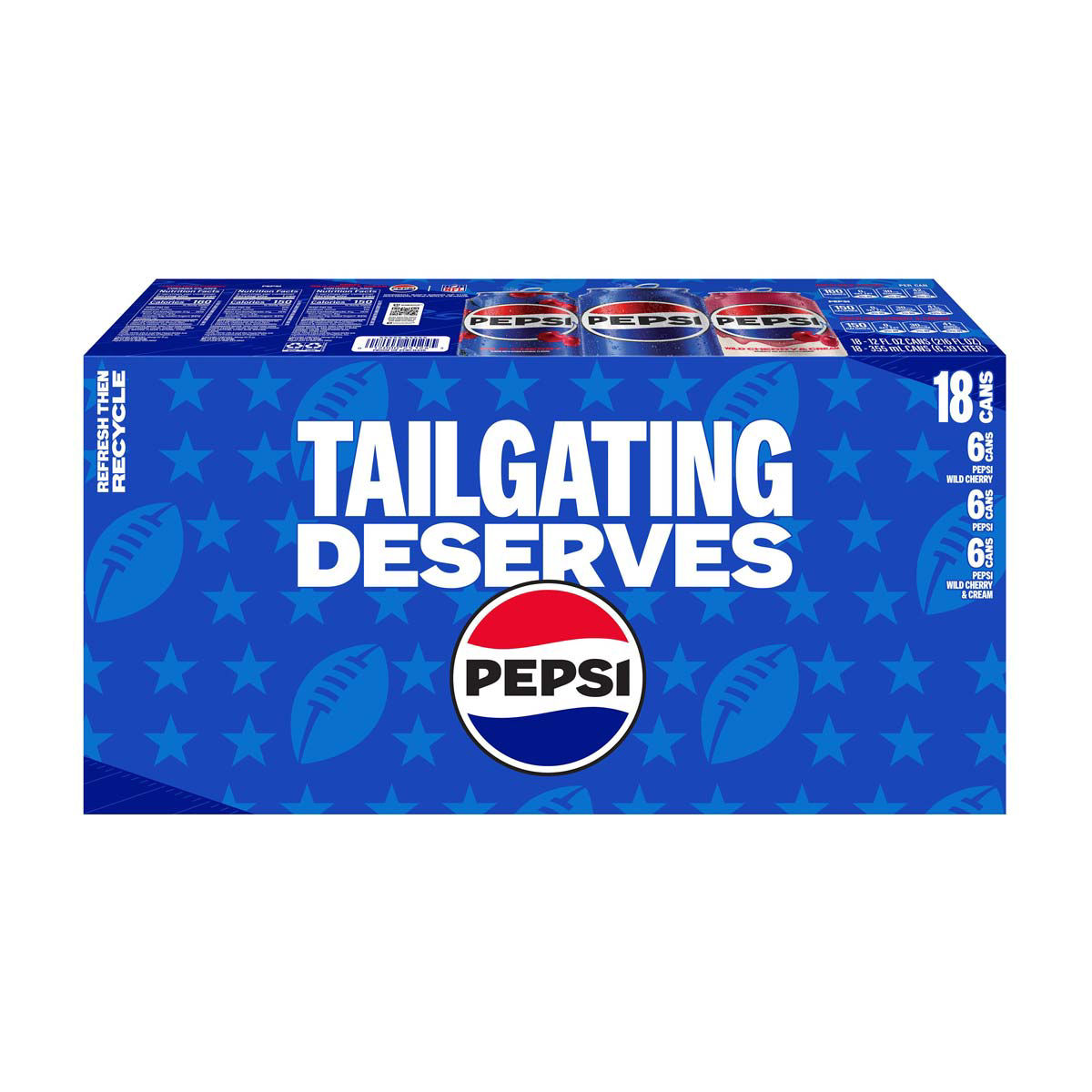 Pepsi Soda Variety Pack 12 fl oz Cans, 18 pk