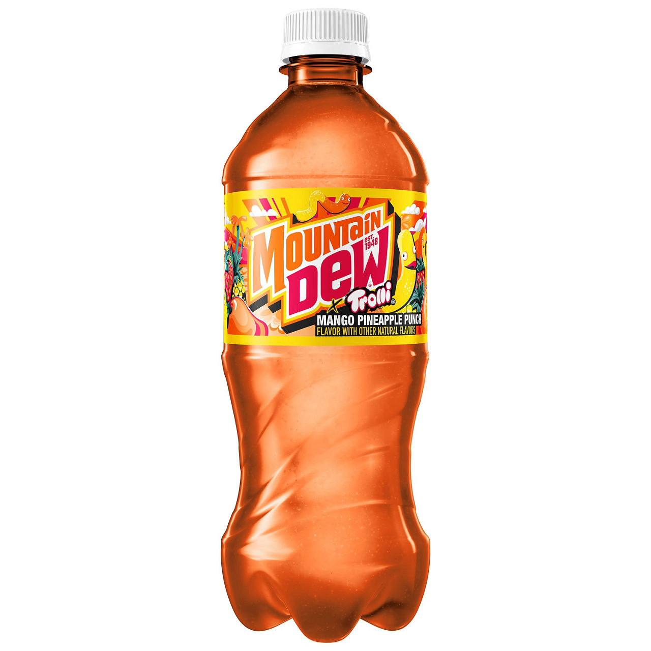 Mountain Dew Trolli Soda Mango Pineapple Punch, 20 fl oz