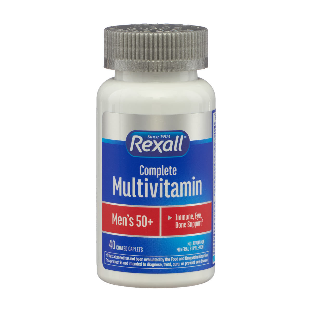 Rexall Complete Multivitamin Men's 50+ Caplets, 40 ct