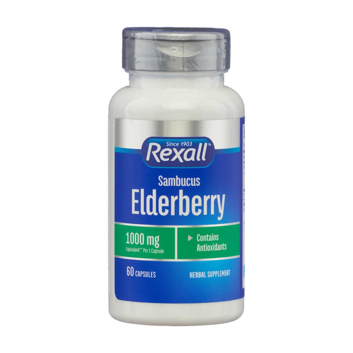 Rexall Sambucus Elderberry 1000 mg Capsules, 60 ct
