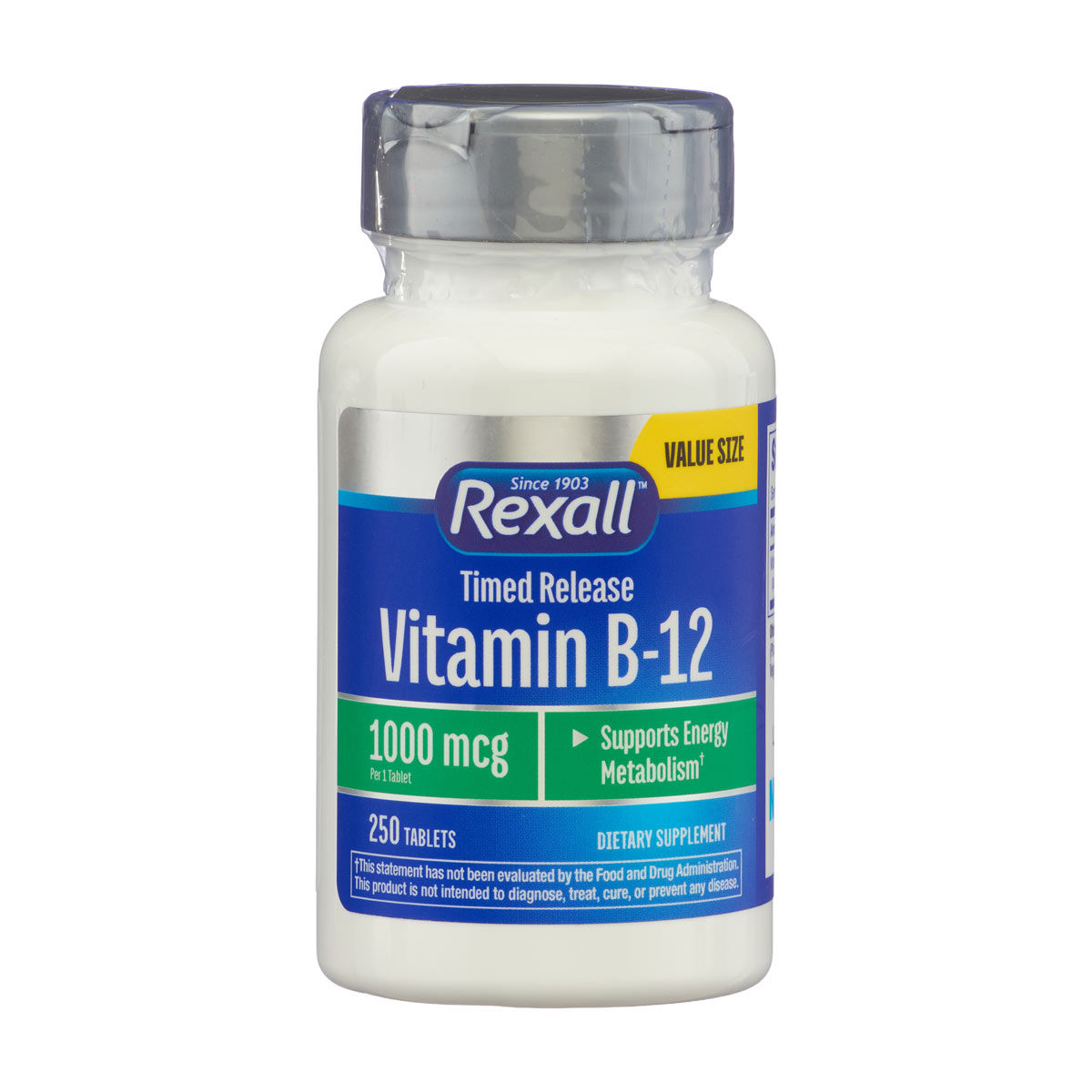 Rexall Timed Release Vitamin B-12 1000 mcg Tablets, 250 ct