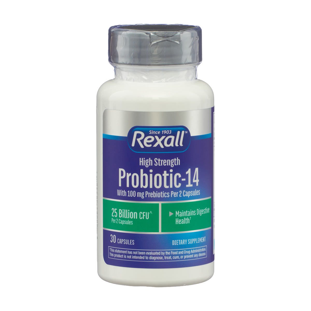 Rexall High Strength Probiotic-14 Capsules, 30 ct