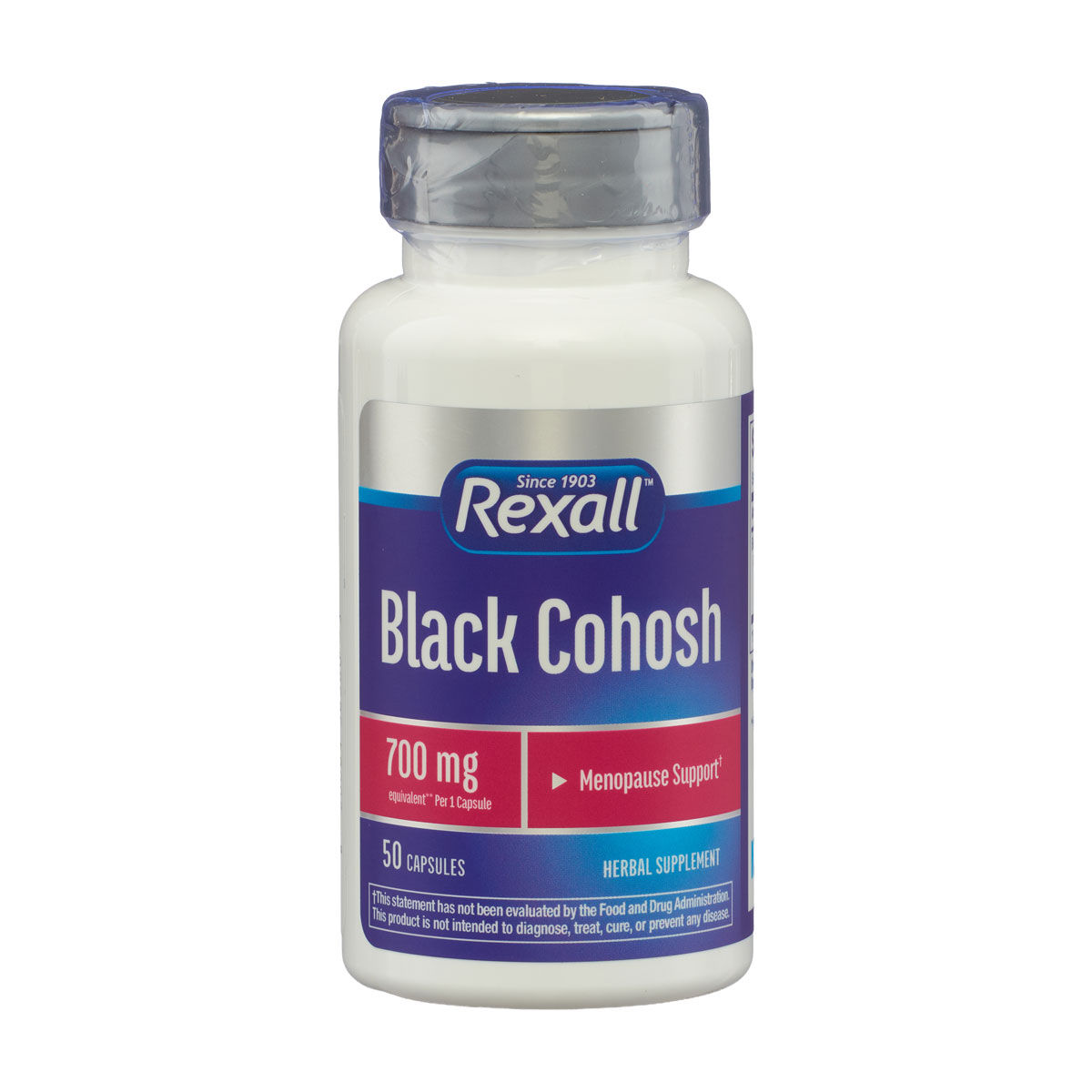 Rexall Black Cohosh 700 mg Capsules, 50 ct