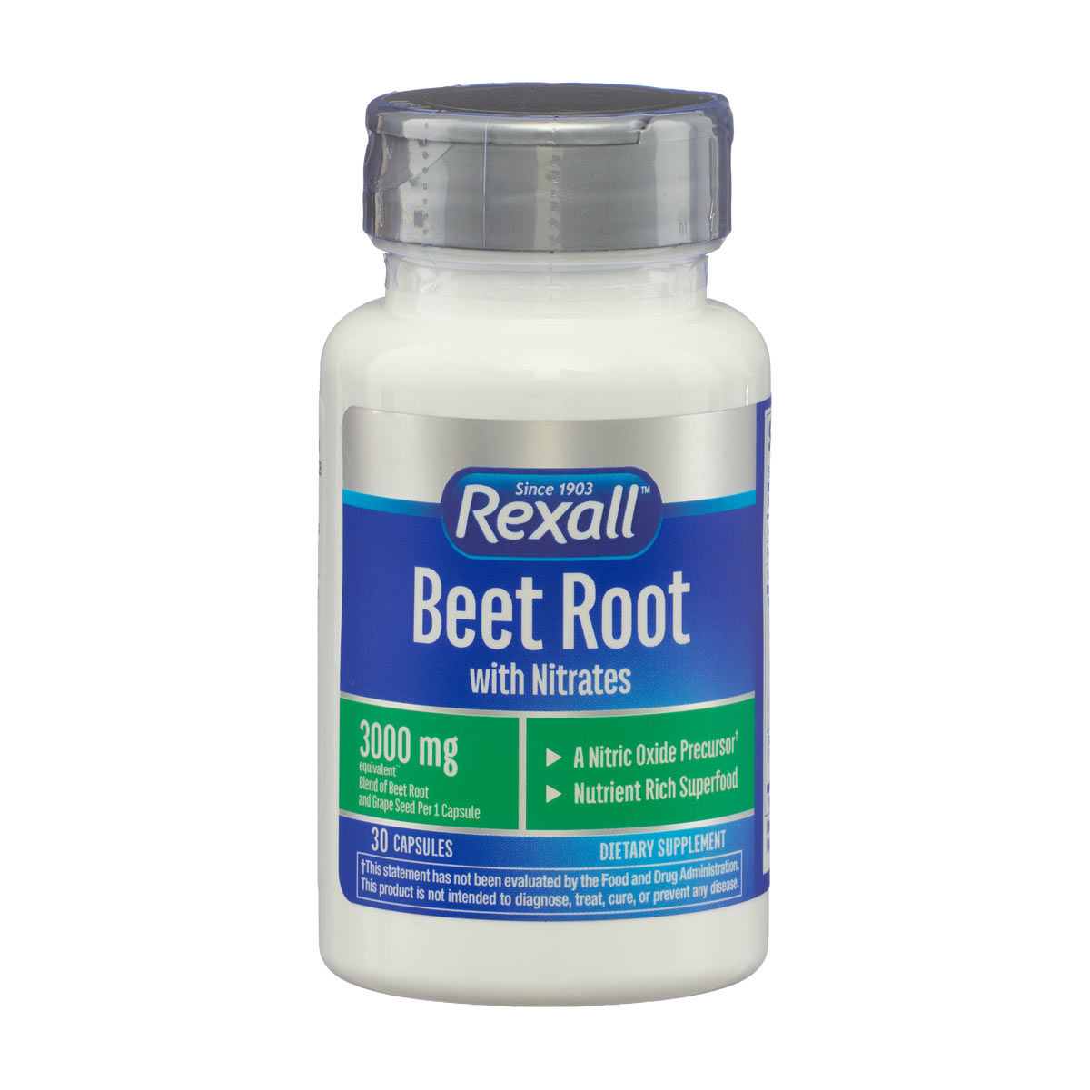 Rexall Beet Root with Nitrates Capsules, 30 ct