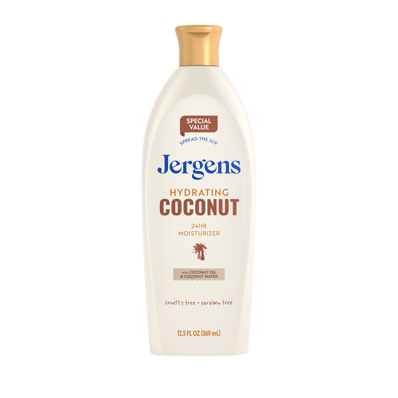 Jergens Hydrating Coconut Body Lotion Moisturizer for Dry Skin, Dermatologist Tested,