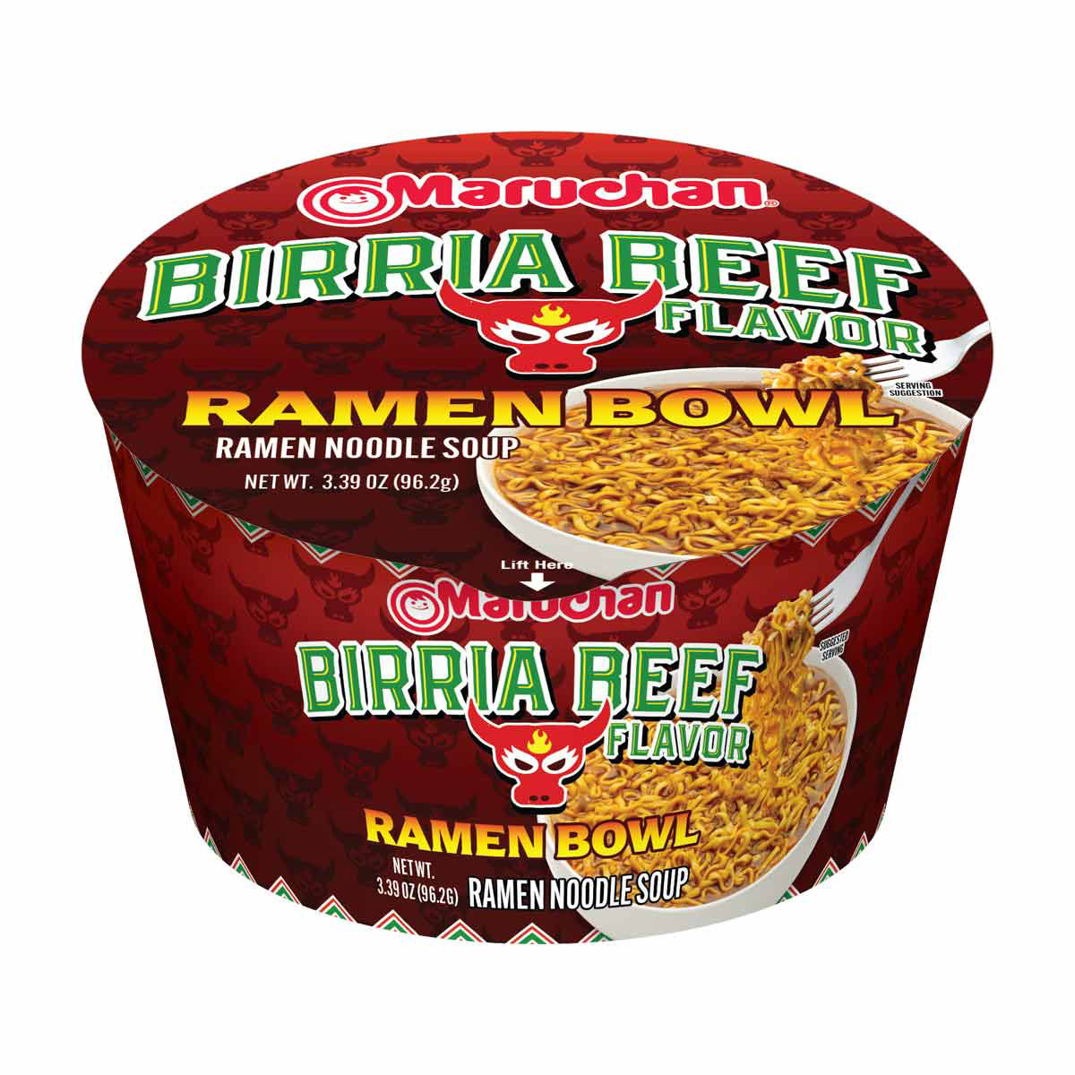 Maruchan Birria Beef Flavored Ramen Noodle Soup Bowl, 3.39 oz