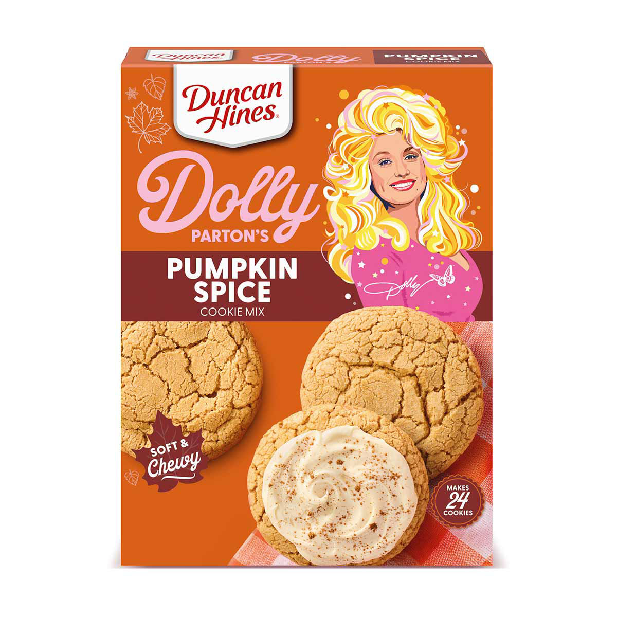 Duncan Hines Dolly Parton's Pumpkin Spice Cookie Mix, Soft & Chewy