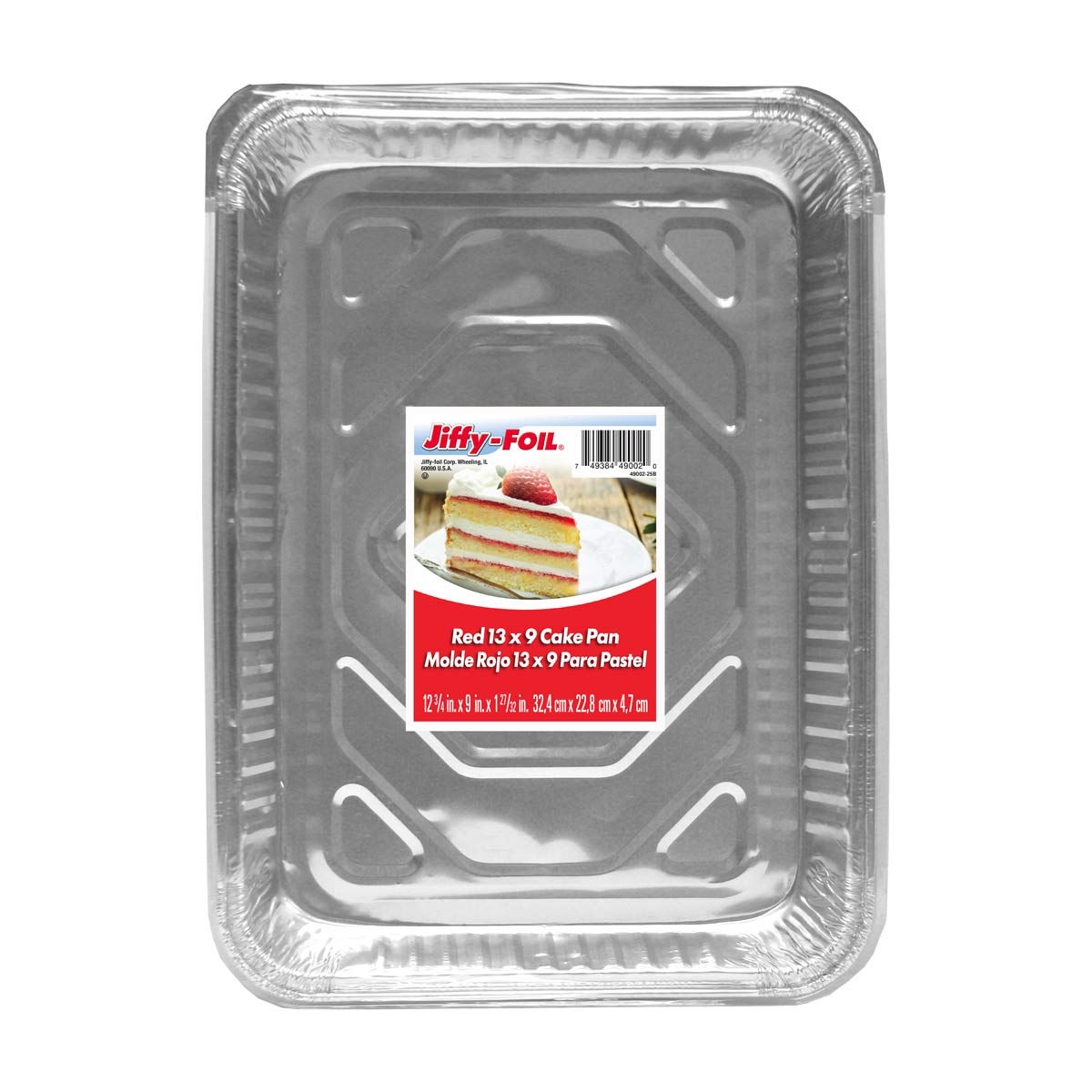 Jiffy-Foil Red Foil Cake Pan, 13x9 in