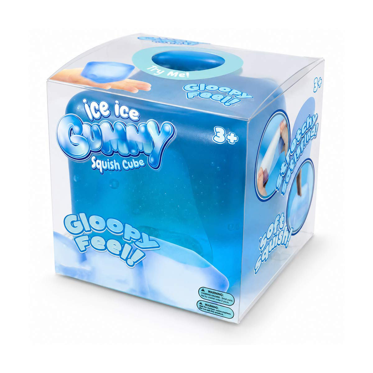 Ice Ice Gummy Squish Cube Sensory Fidget Toy, Large