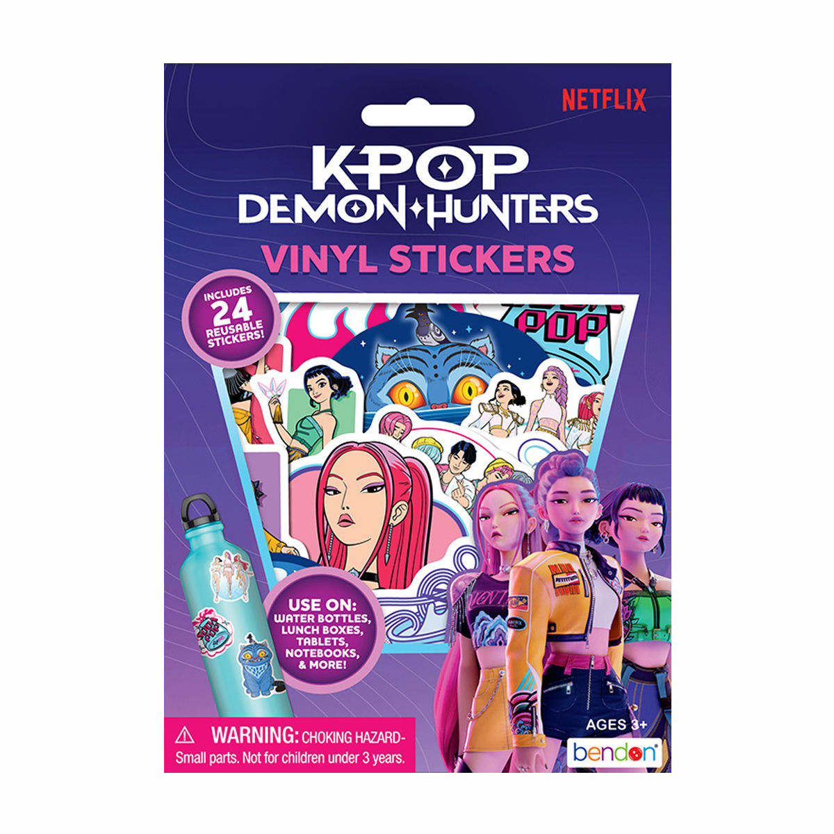 Bendon K-Pop Demon Hunters Vinyl Stickers, 24 ct