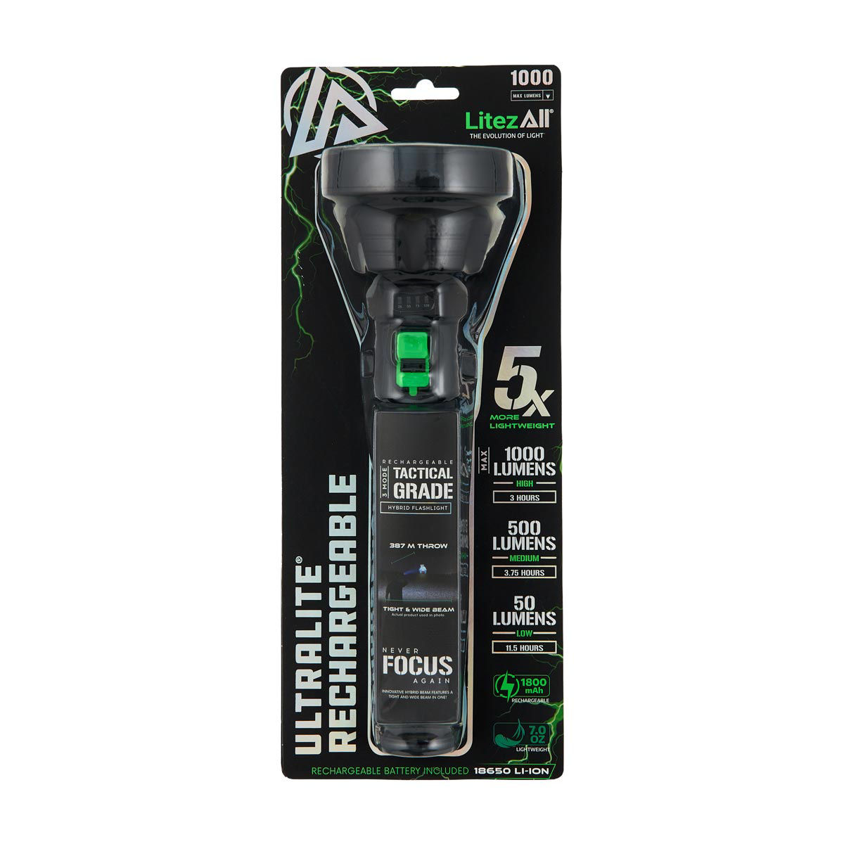 LitezAll Rechargeable LED Flashlight