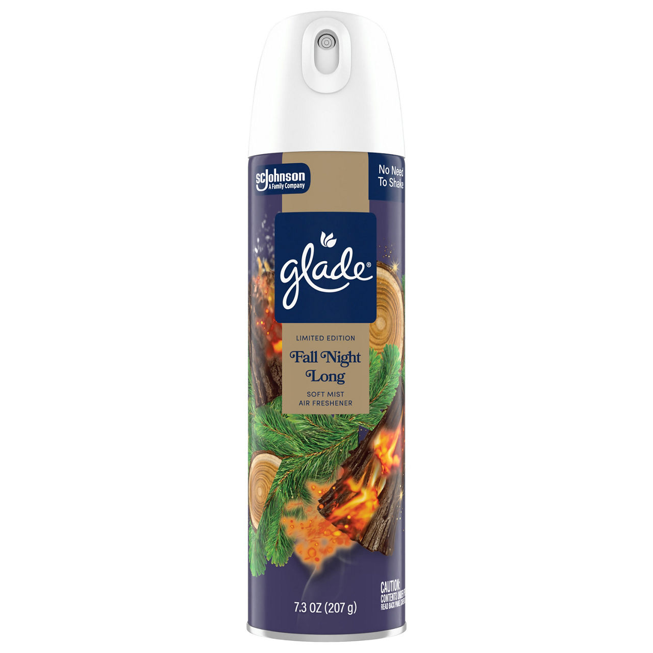 Glade® Soft Mist Odor Fighting Aerosol Air Freshener, Fall Night Long, 7.3oz, 1 count