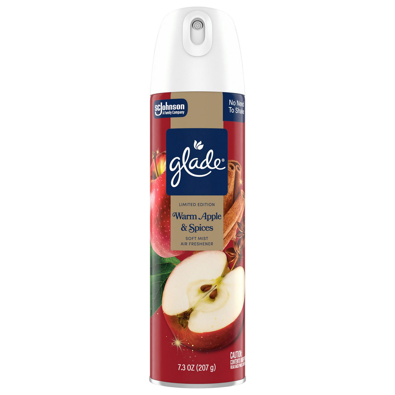 Glade® Soft Mist Odor Fighting Aerosol Air Freshener, Warm Apple & Spices, 7.3oz, 1 count