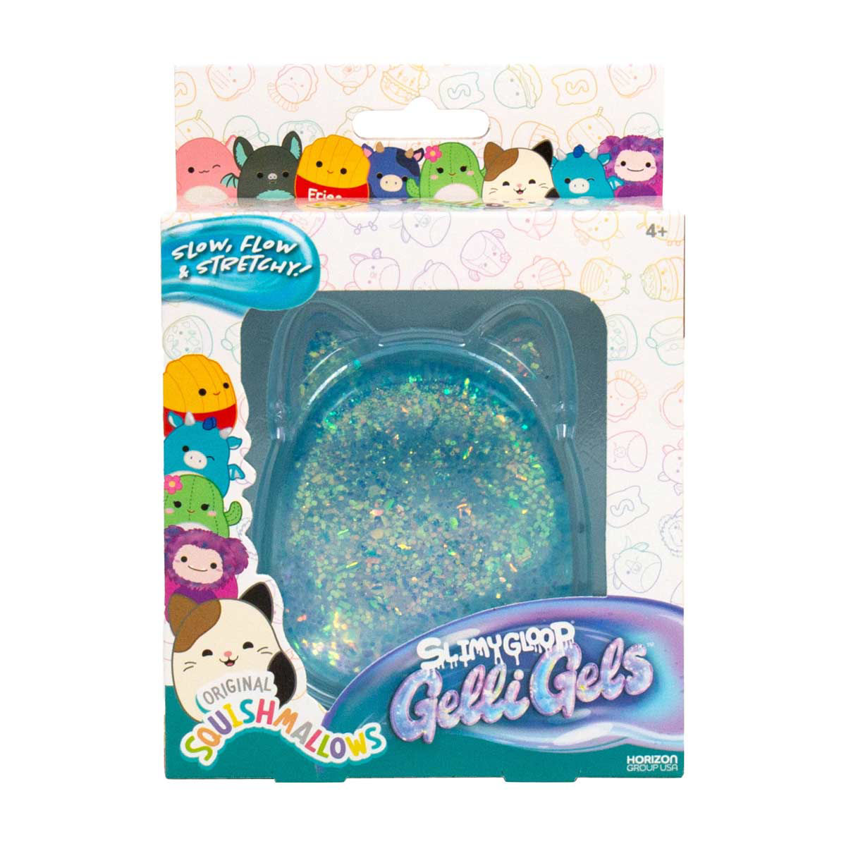 Squishmallows Slimy Gloop Gelli Gels Slime, Blue