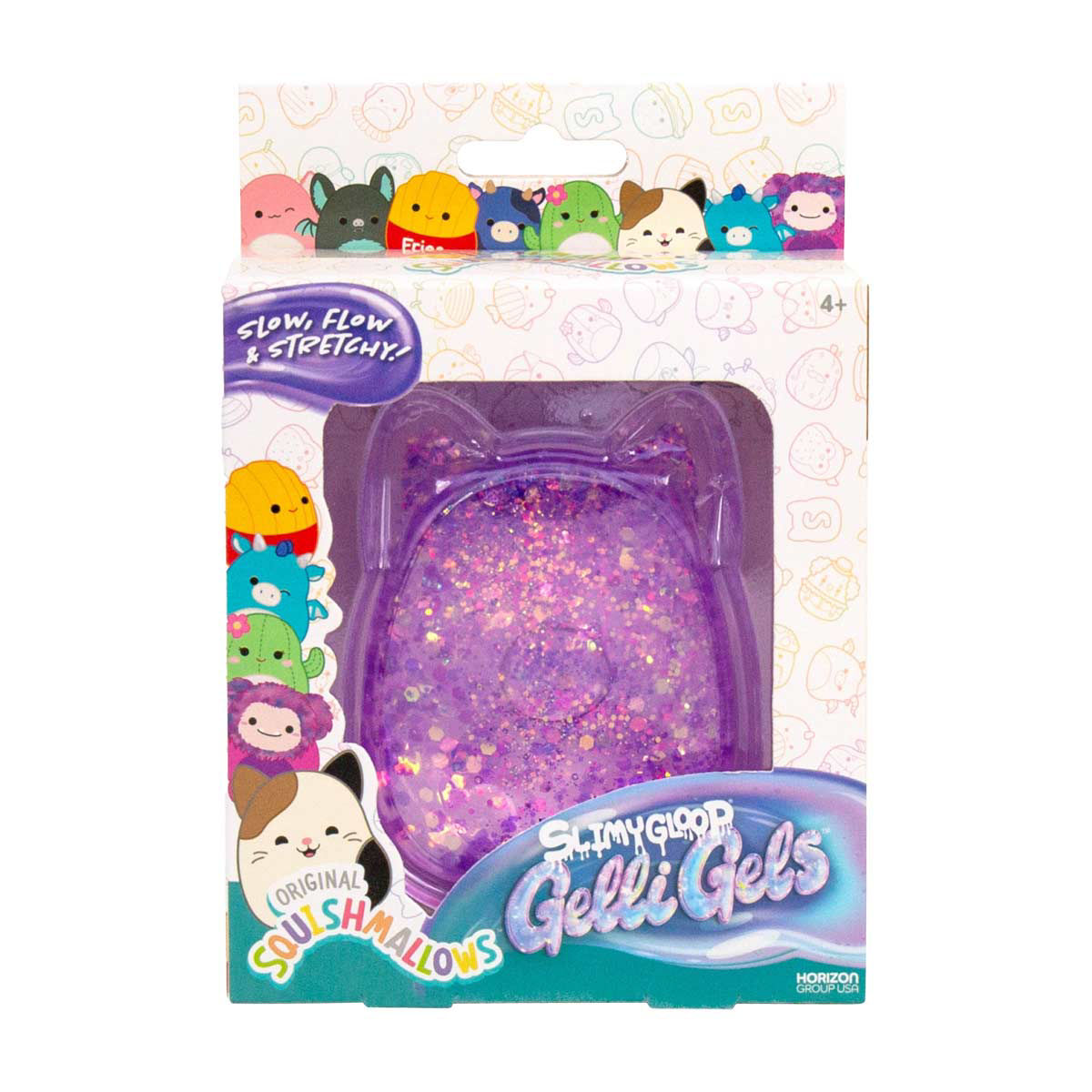 Squishmallows Slimy Gloop Gelli Gels Slime, Purple