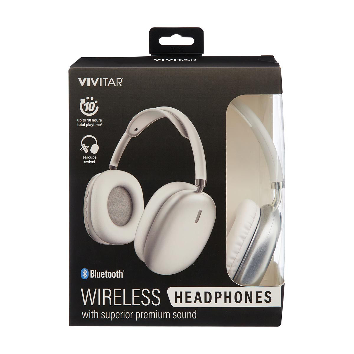 Vivitar Boost White Wireless Headphones, 10 Hour Playtime