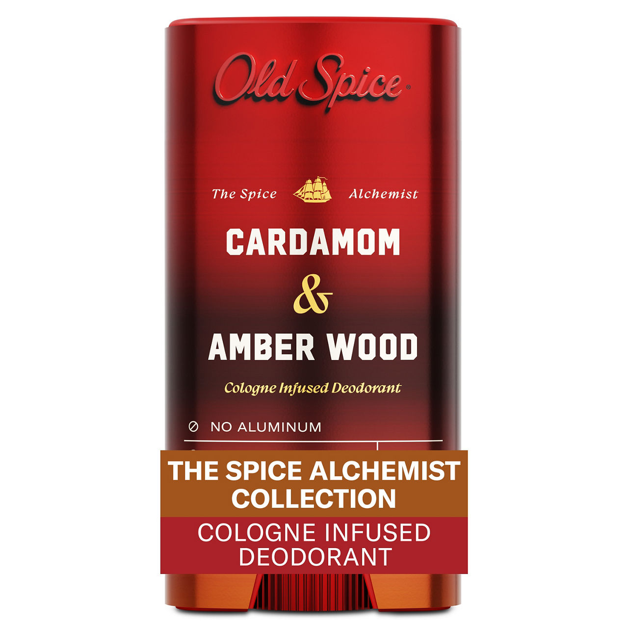 Old Spice Deodorant for Men, Aluminum Free, Spice Alchemist, Cardamom & Amber Wood, 3.0 oz