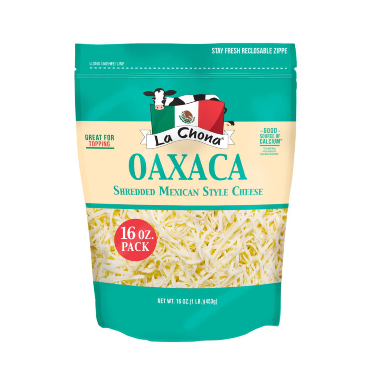 La Chona Oaxaca Shredded Mexican Style Cheese, 16 oz
